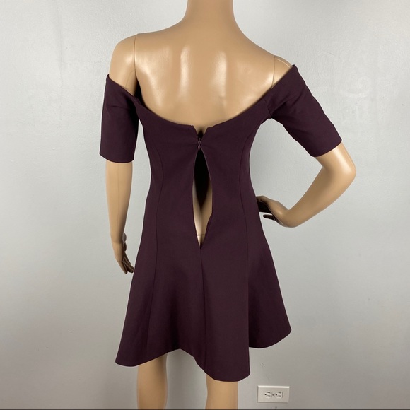 NEW CINQ A SEPT OFF-THE-SHOULDER SKATER MINI DRESS - Picture 6 of 8